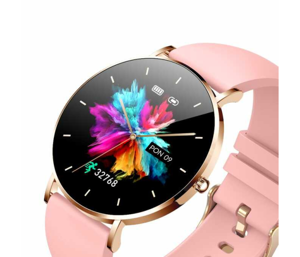 Manta SMARTWATCH MANTA Alexa Różowy/Złoty Pasek - 1374906 - zdjęcie 3